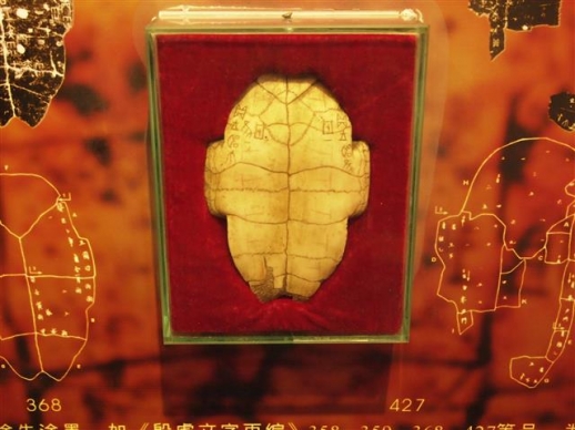 하남성 안양현 출토 갑골문. 한자의 원형이 갑골문이라는 사실을 19세기 말까지 중국인들이 몰랐던 것은 역사의 수수께끼다.