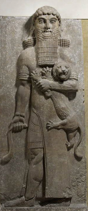 프랑스 파리 루브르박물관에 있는 길가메시 부조. 고대 메소포타미아 지역의 왕인 길가메시는 사후세계에 대한 두려움과 영생에 대한 갈망을 다룬 인류 최초의 서사시 <길가메시 서사시>의 주인공이다.