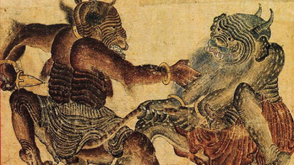 한국과 중앙아시아의 창세신화에 등장하는 미륵님과 석가님, 대별왕과 소별왕, 윌겐과 에를릭은 쌍둥이 신이다. 빛과 어둠이, 이승과 저승이 둘이 아니듯 두 명의 창세신도 둘이면서 하나다. 둘일 때는 경쟁하고 협력하면 하나가 되는 관계, 이것이 신화가 말하는 세계의 운영 원리다.