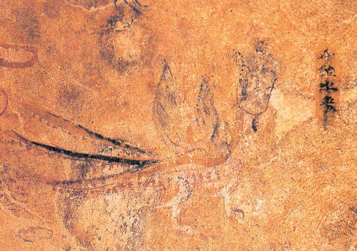 북한 평남 덕흥리 고분에 그려진 인면조 ‘천추’.