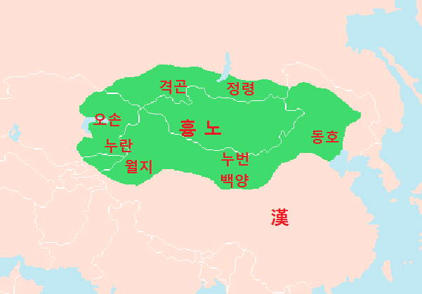 묵돌선우 치하의 흉노 /위키피디아