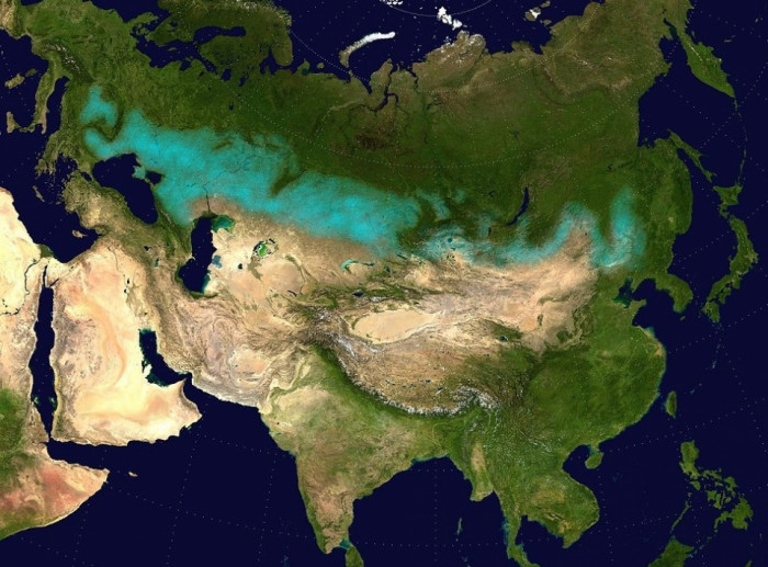 유라시아 대륙의 초원지대(스텝) /위키피디아